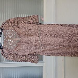 Size 12 formal mother of lace 3/4 sleeve sheath gown by Montage by Mon Cheri NWT